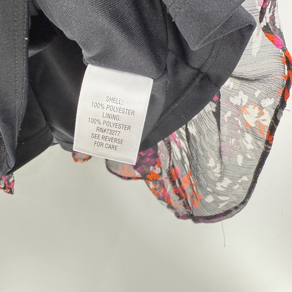 Candies Floral Cami Top Ruffle‎ Trim Sheer Overlay Blouse Summer Small FLAWS - Picture 7 of 10